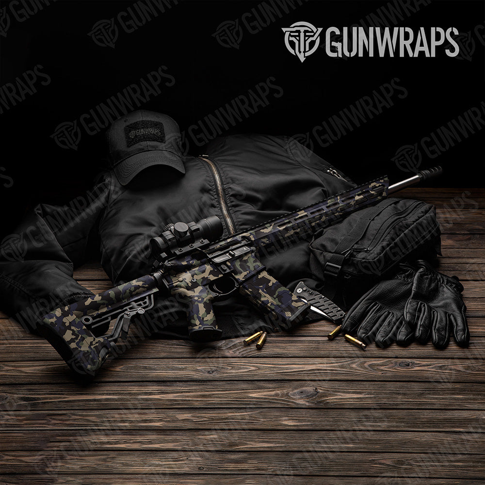 Erratic Militant Blue Camo AR-15 Vinyl Wrap
