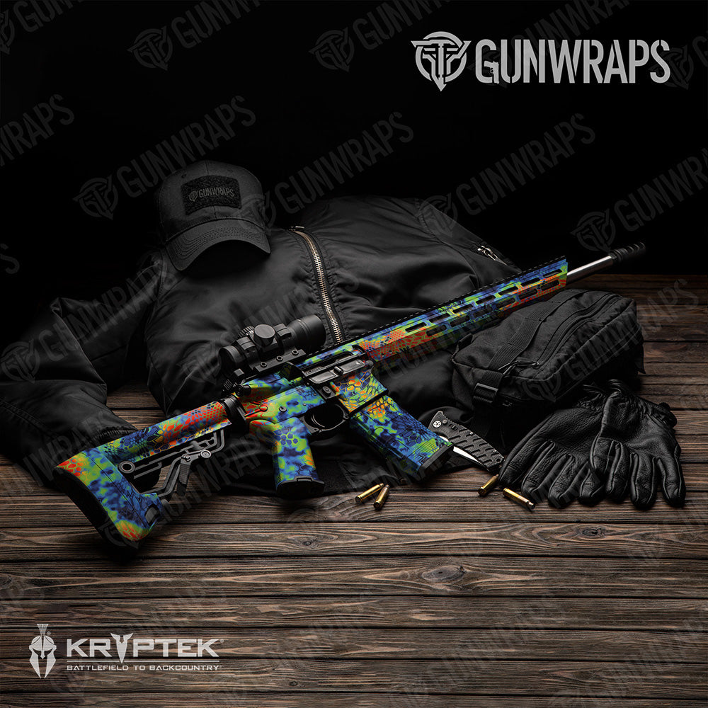 AR 15 Kryptek Thermal Camo Gun Skin Vinyl Wrap