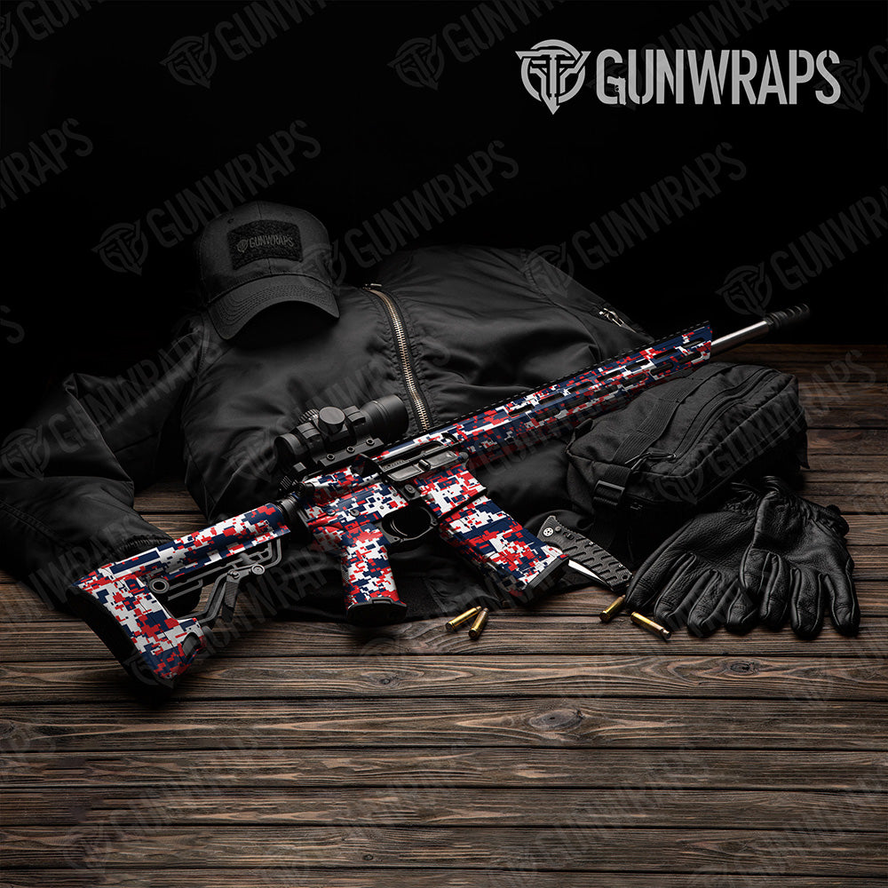 AR-15 Digital America Camo Gun Skin Vinyl Wrap