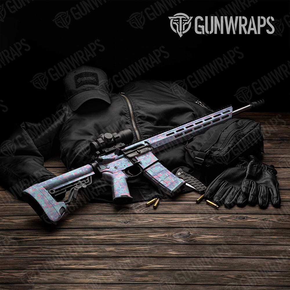 AR-15 Digital Cotton Candy Camo Gun Skin Vinyl Wrap