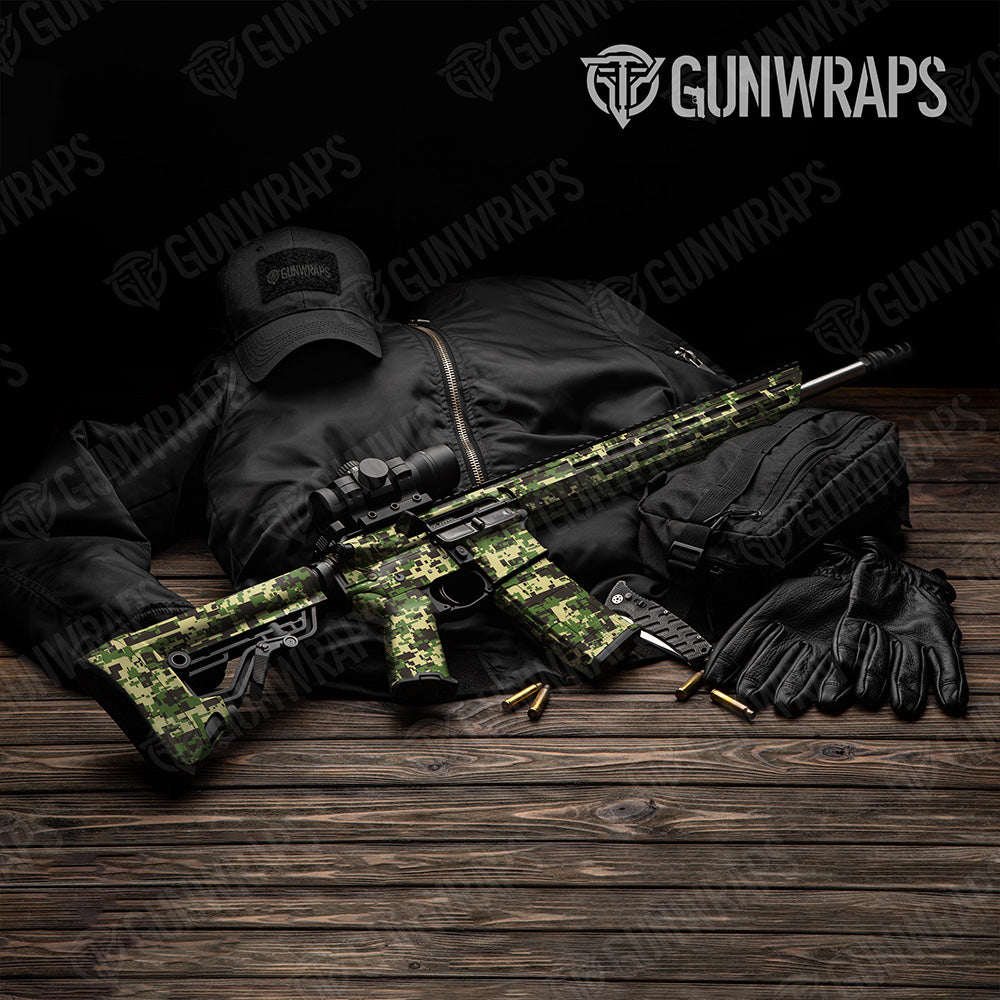 Large Digital Jungle Camo AR-15 Vinyl Wrap