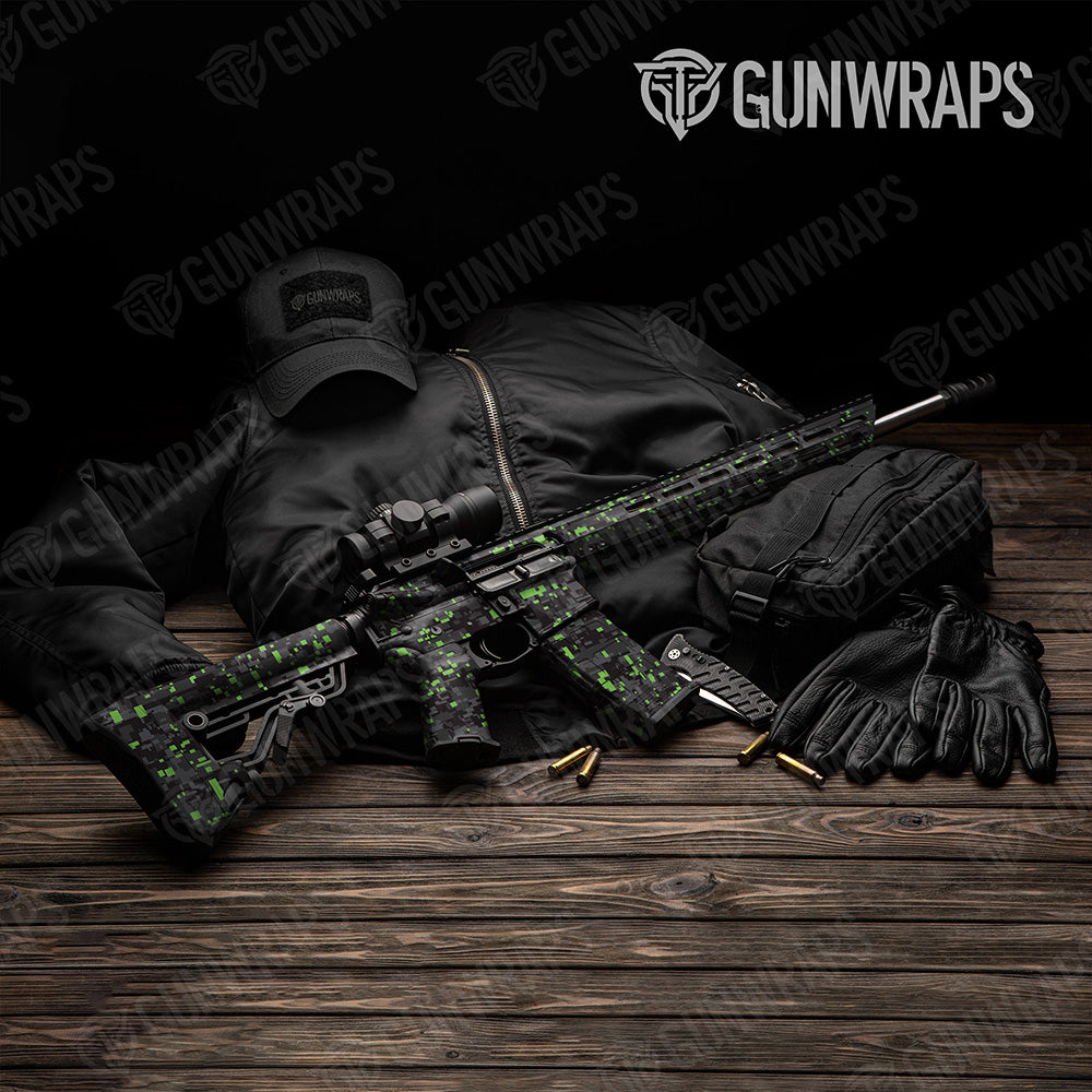 AR-15 Digital Metro Green Camo Gun Skin Vinyl Wrap