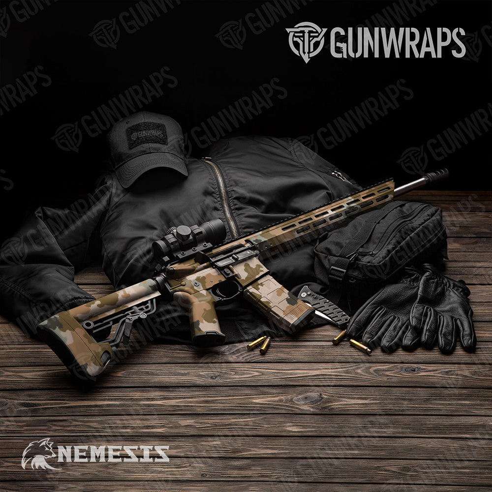 AR 15 Large Nemesis Desert Scorpion Camo Wrap