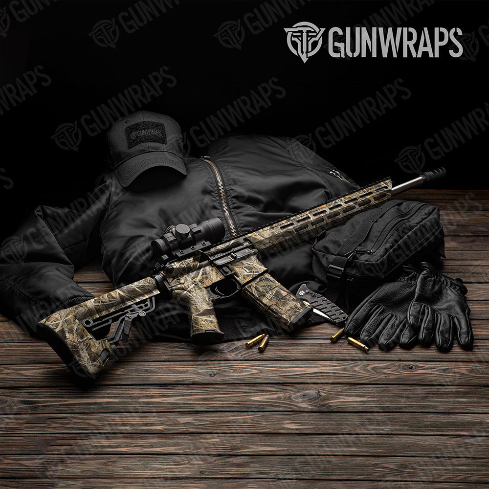 AR 15 Nature Dry Grassland Duck Camo Gun Skin Vinyl Wrap