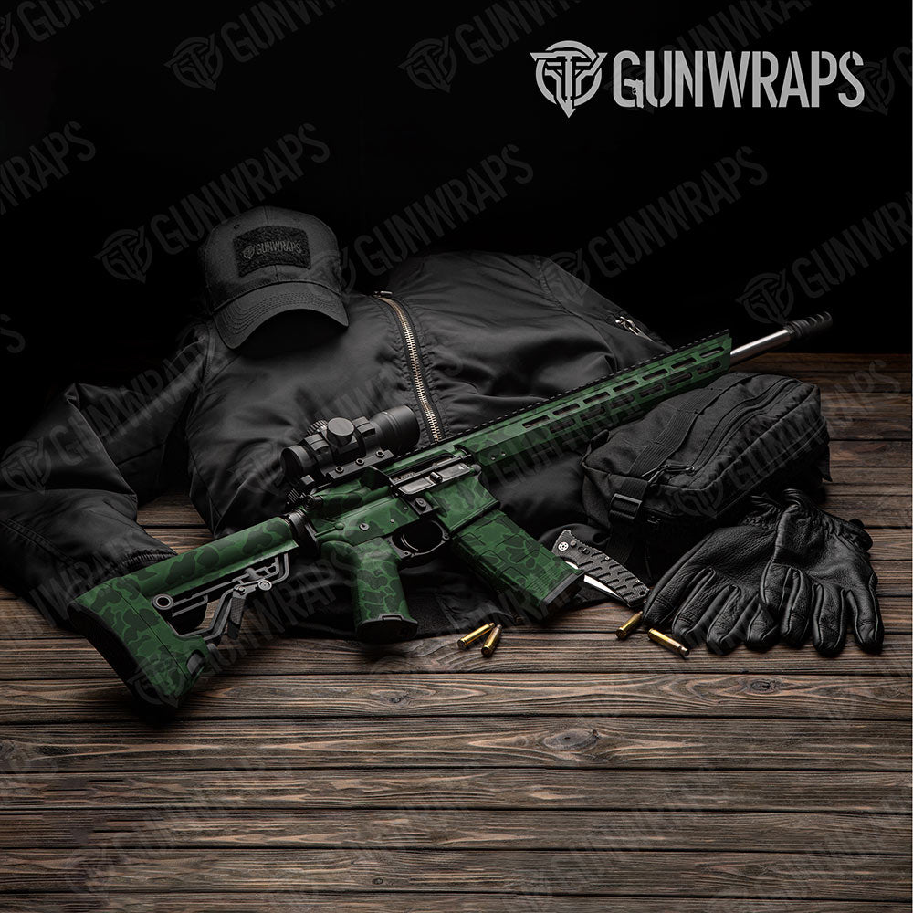 Old School Duck Elite Green AR-15 Gun Skin Vinyl Wraps