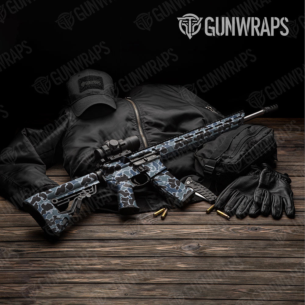 Old School Duck Navy AR-15 Gun Skin Vinyl Wraps