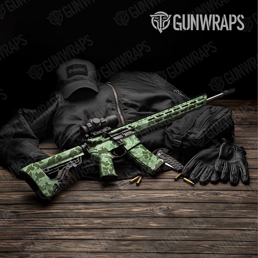 Old School Duck Pistachio AR-15 Gun Skin Vinyl Wraps