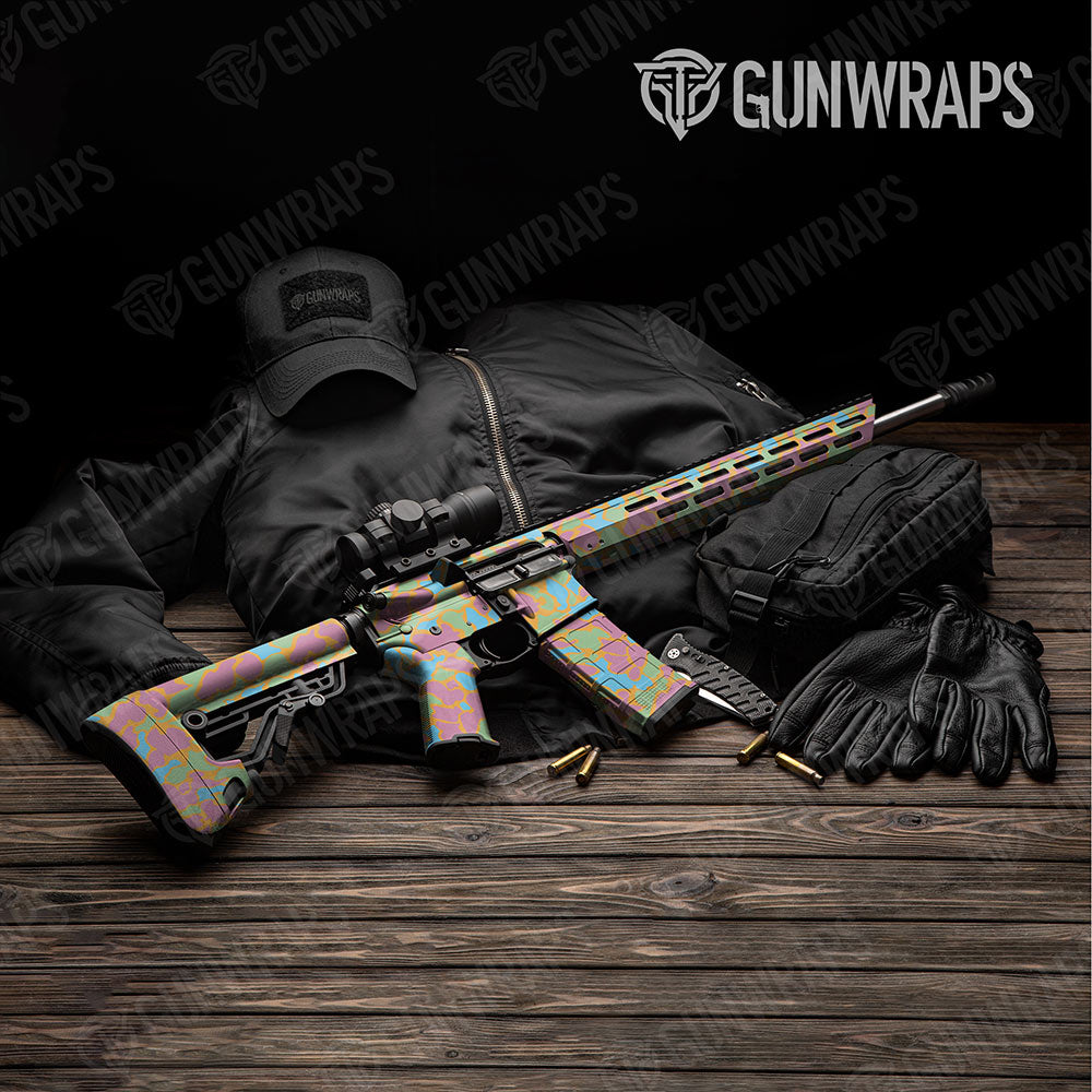 Old School Duck Sherbert AR-15 Gun Skin Vinyl Wraps