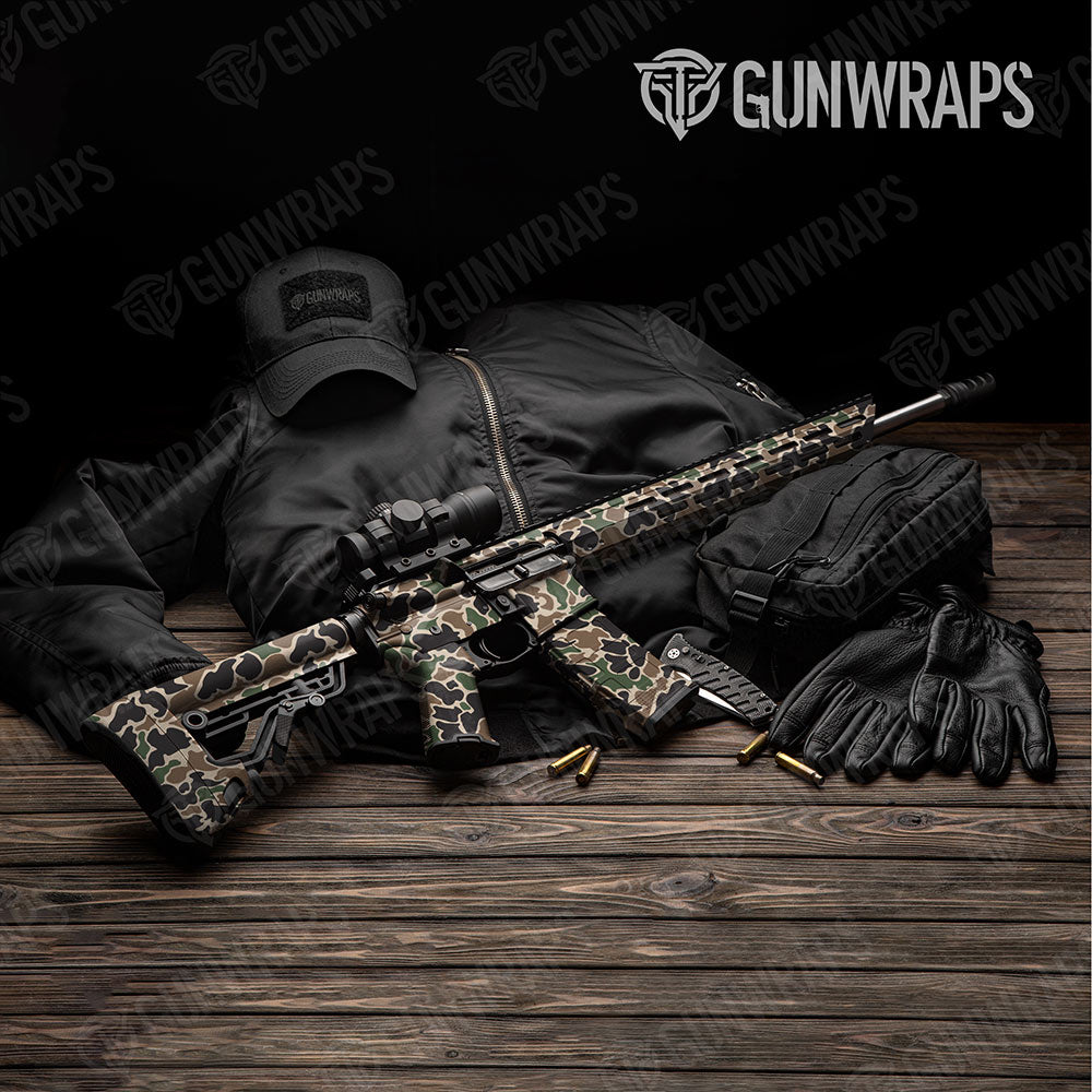 Old School Duck Woodland AR-15 Gun Skin Vinyl Wraps