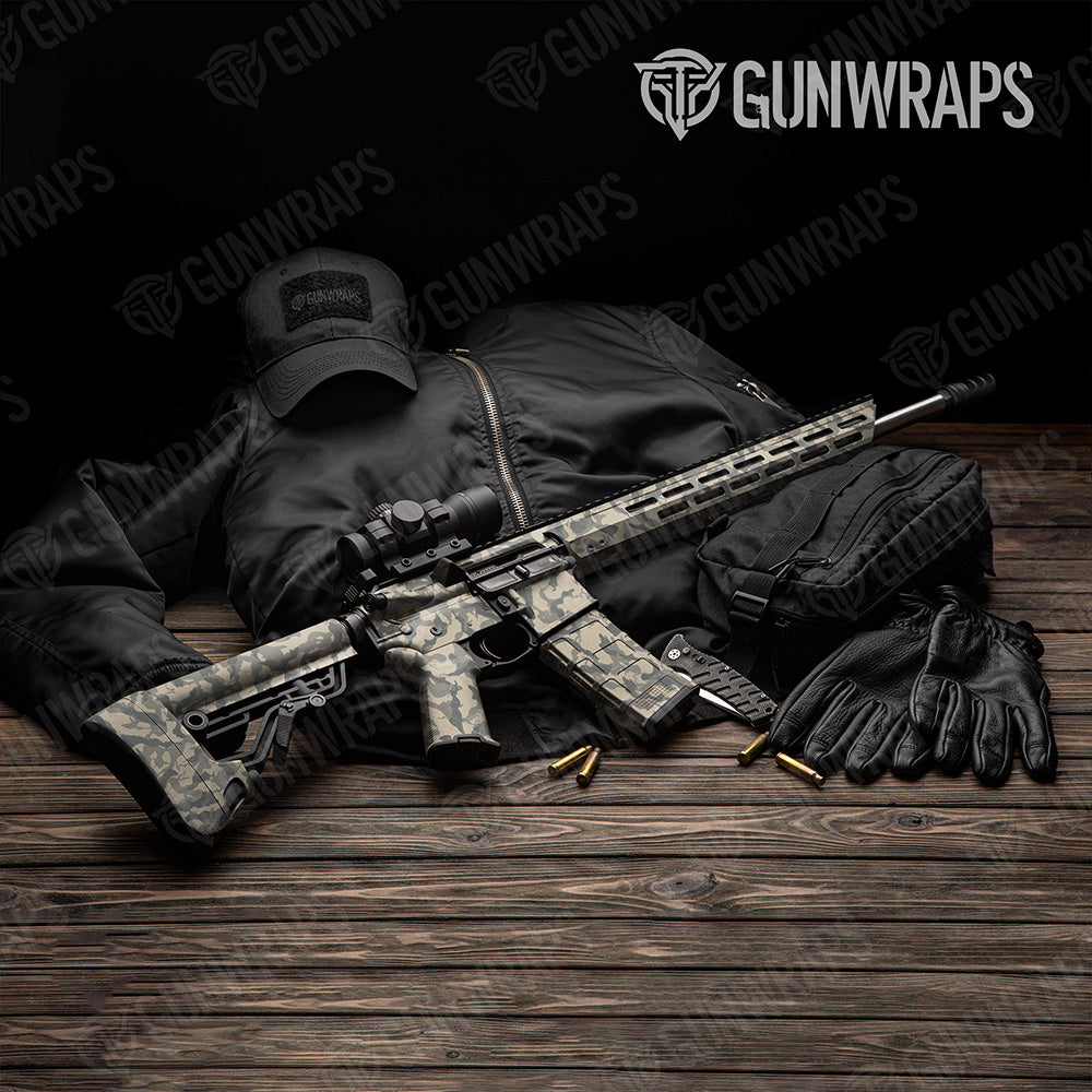 AR-15 Ragged Army Camo Gun Skin Vinyl Wrap