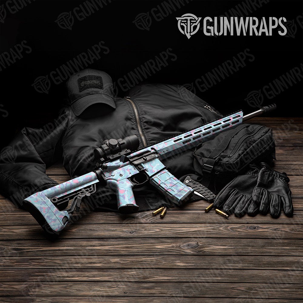 AR-15 Ragged Cotton Candy Camo Gun Skin Vinyl Wrap