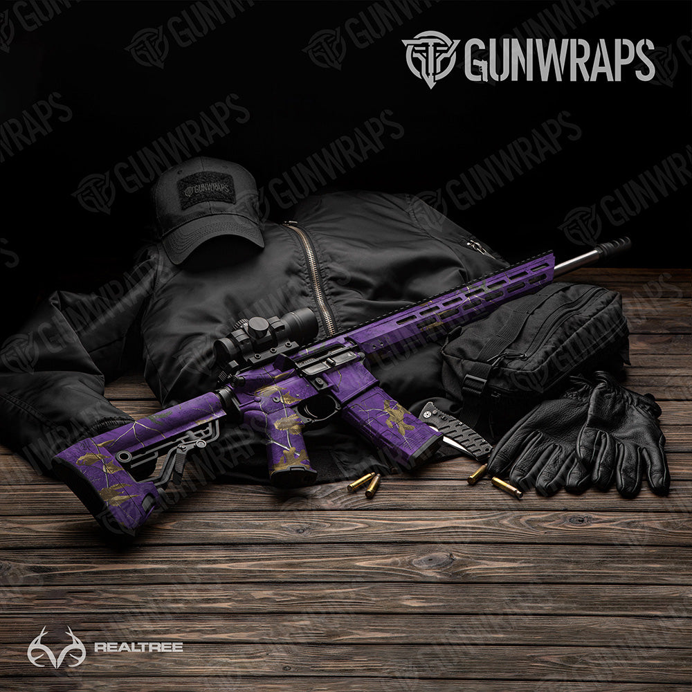 AR-15 Realtree XTRA Colors Purple Camo Gun Skin Vinyl Wrap