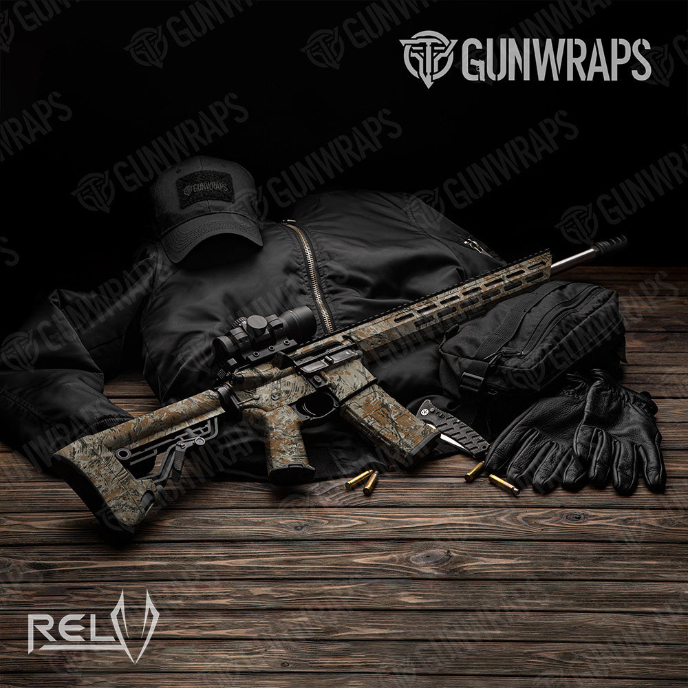 AR 15 X1 RELV Copperhead Camo Gun Skin Vinyl Wrap
