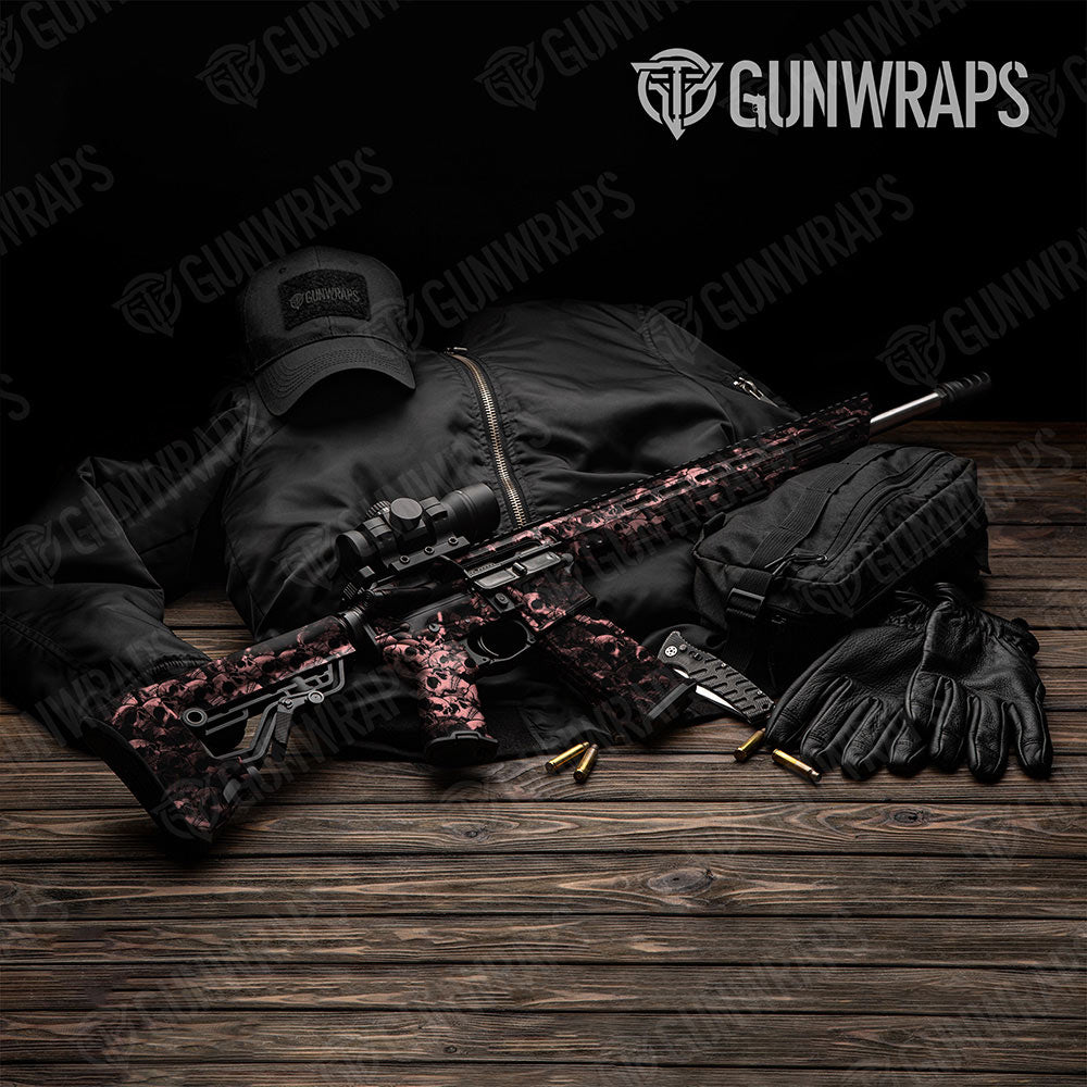 Skull Salmon AR-15 Gun Skin Vinyl Wraps