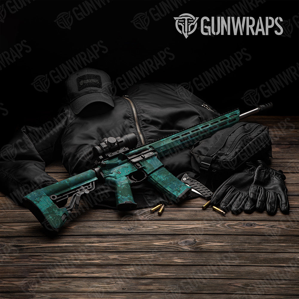 AR 15 Substrate Shellback Camo Gun Skin Vinyl Wrap