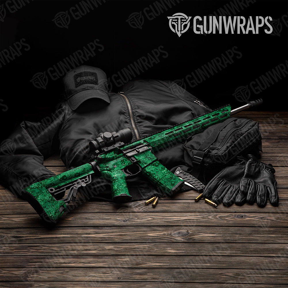 AR 15 Toadaflage Green Camo Gun Skin Vinyl Wrap