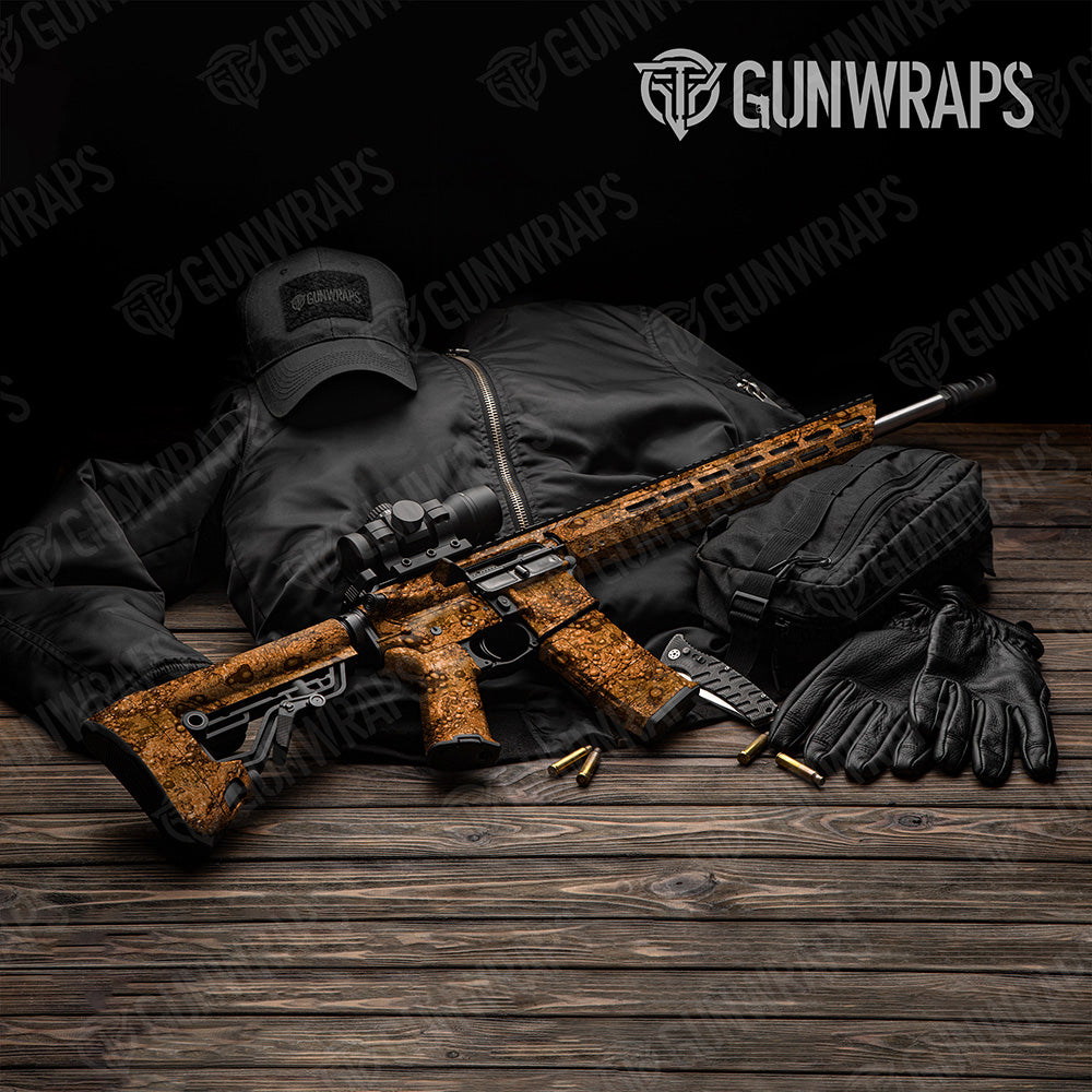 AR 15 Toadaflage Orange Camo Gun Skin Vinyl Wrap
