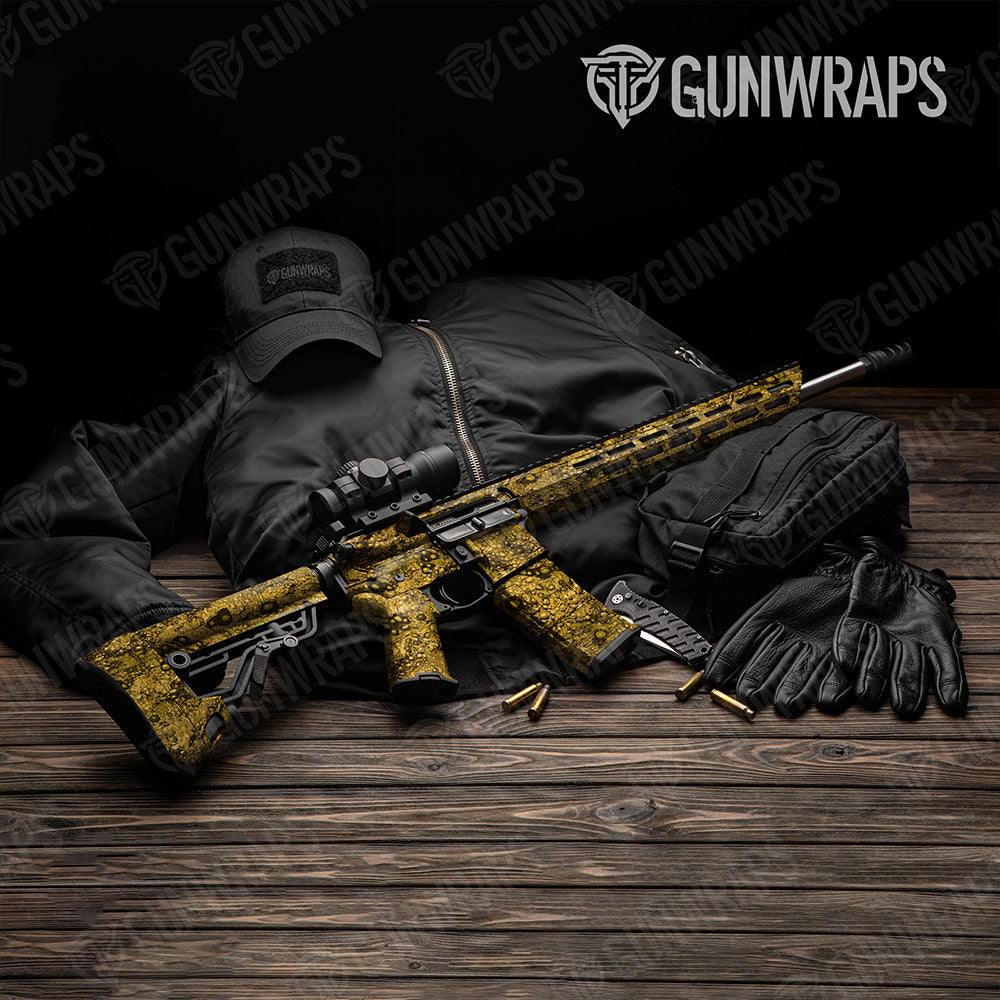 AR 15 Toadaflage Yellow Camo Gun Skin Vinyl Wrap