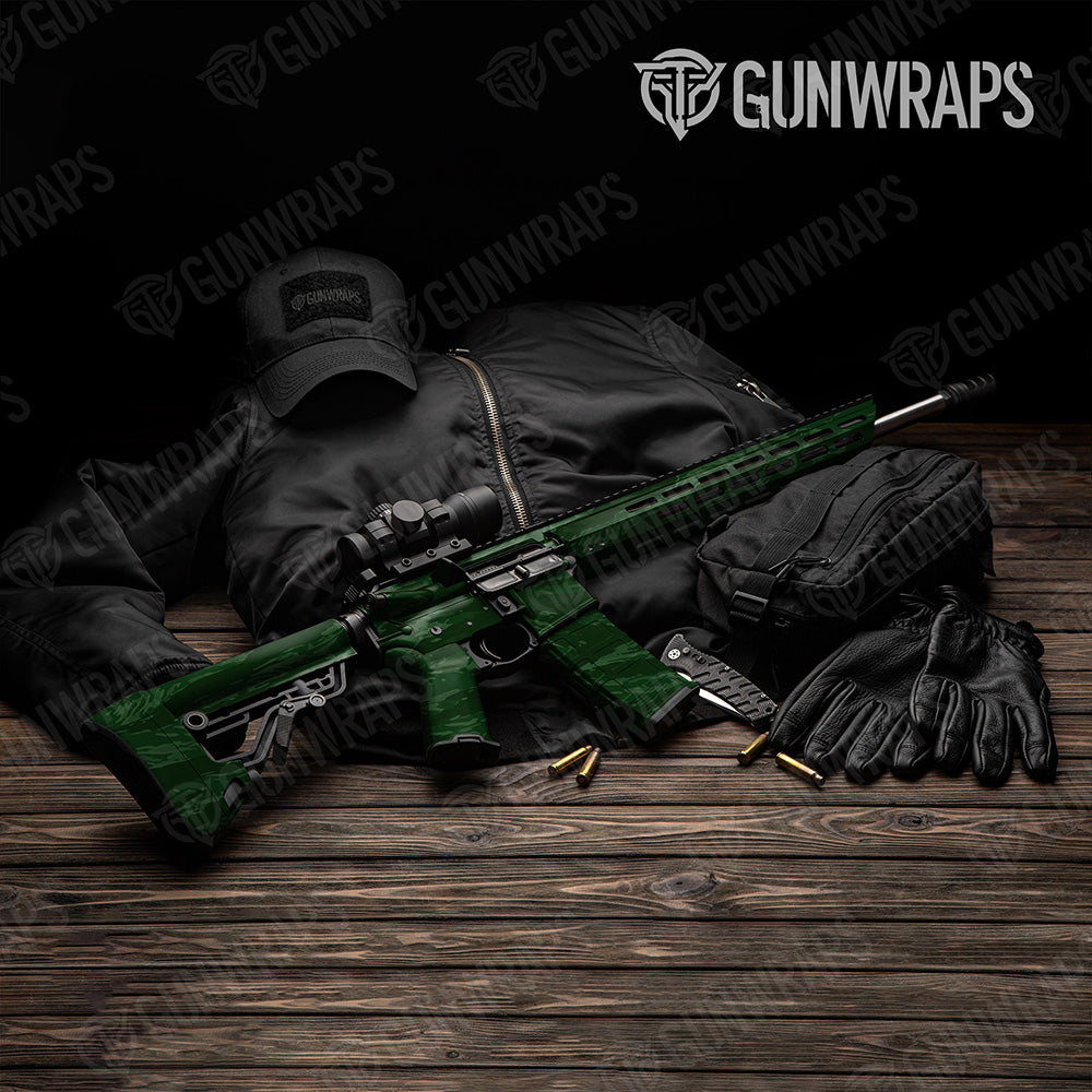AR 15 Vietnam Tiger Stripe Elite Green Camo Gun Skin Vinyl Wrap