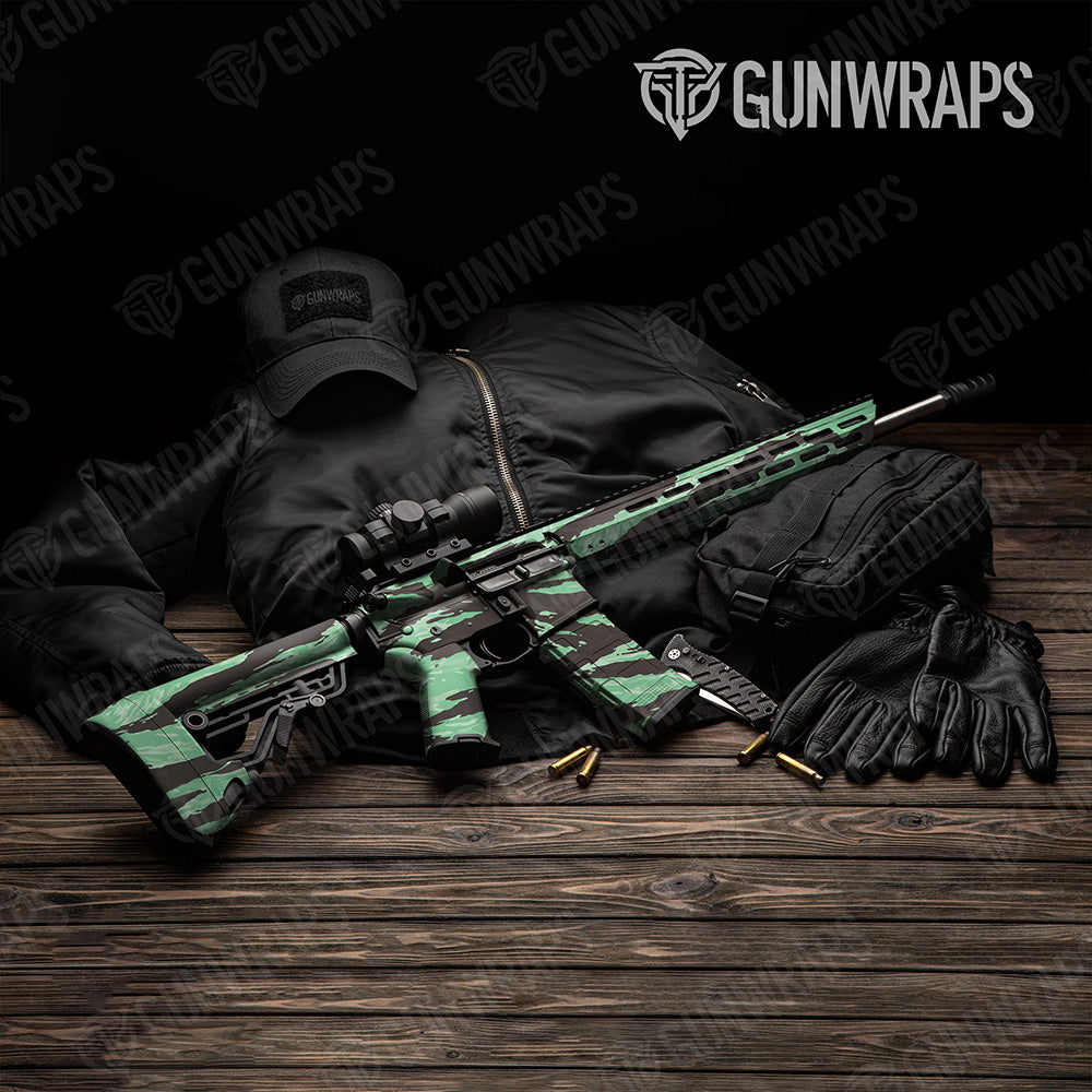 AR 15 Vietnam Tiger Stripe Mint Chocolate Chip Camo Gun Skin Vinyl Wrap