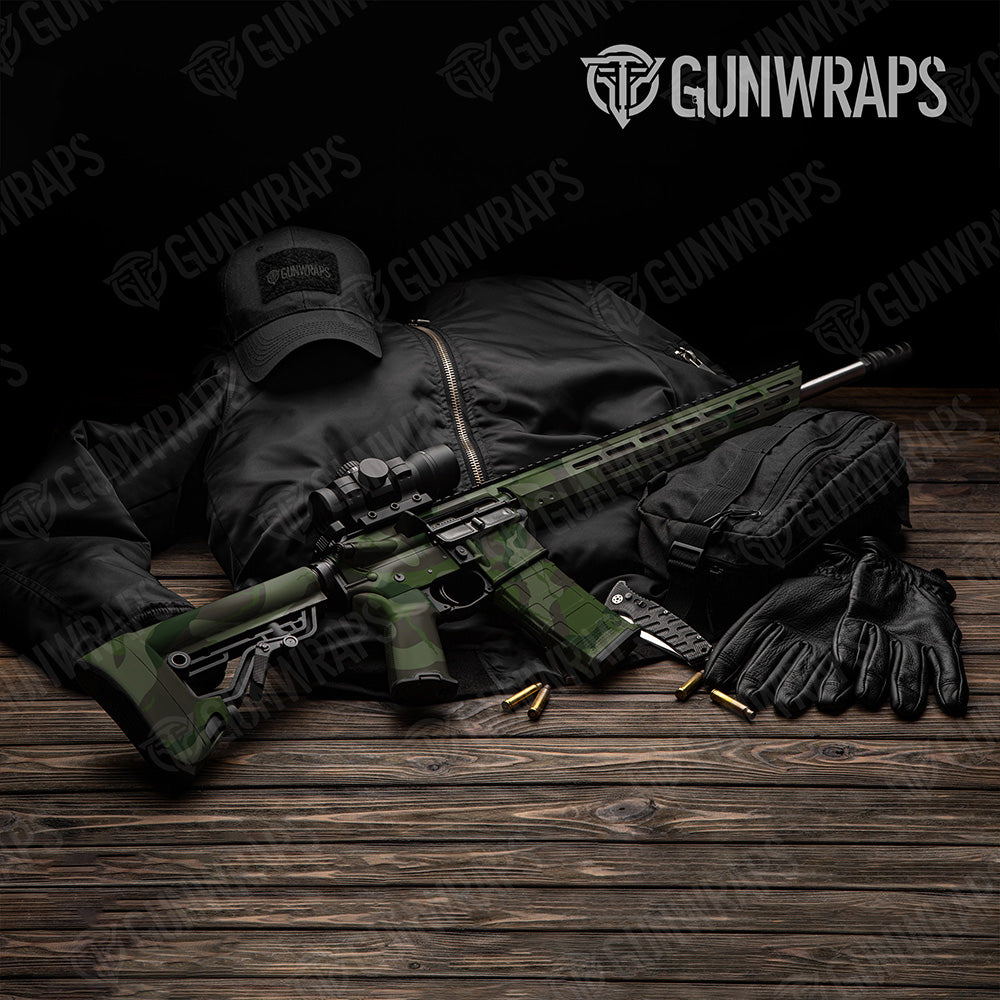 AR-15 Ragged XL Army Camo Gun Skin Vinyl Wrap