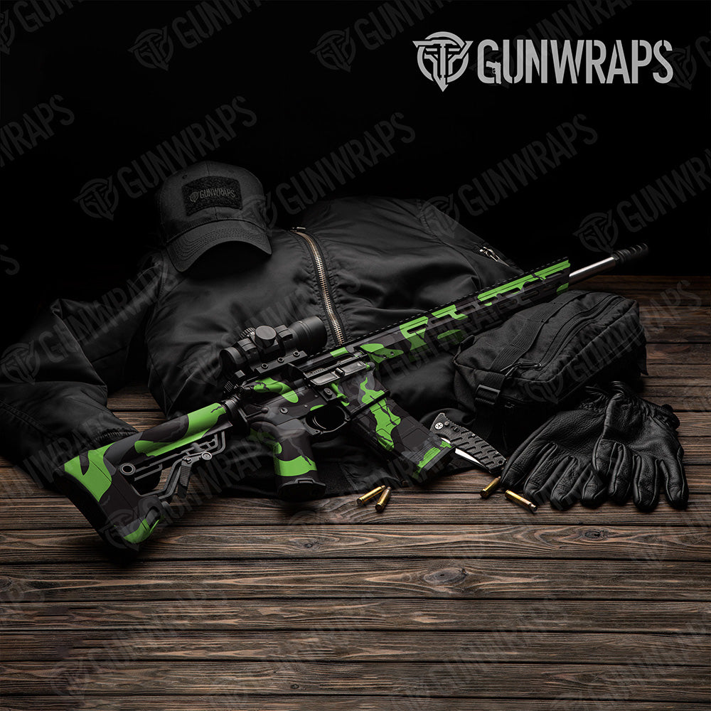 AR-15 Ragged XL Metro Green Camo Gun Skin Vinyl Wrap