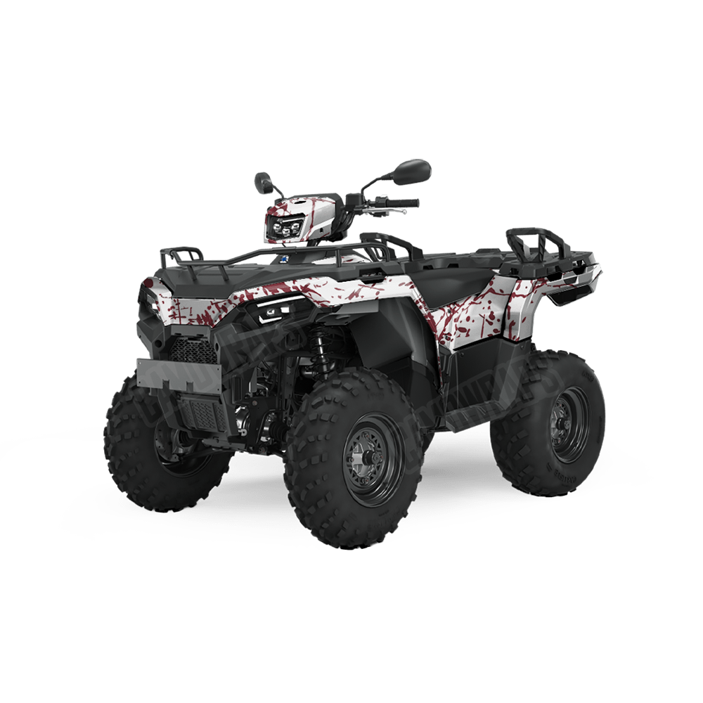 Bloodbath White Camo ATV Vinyl Wrap