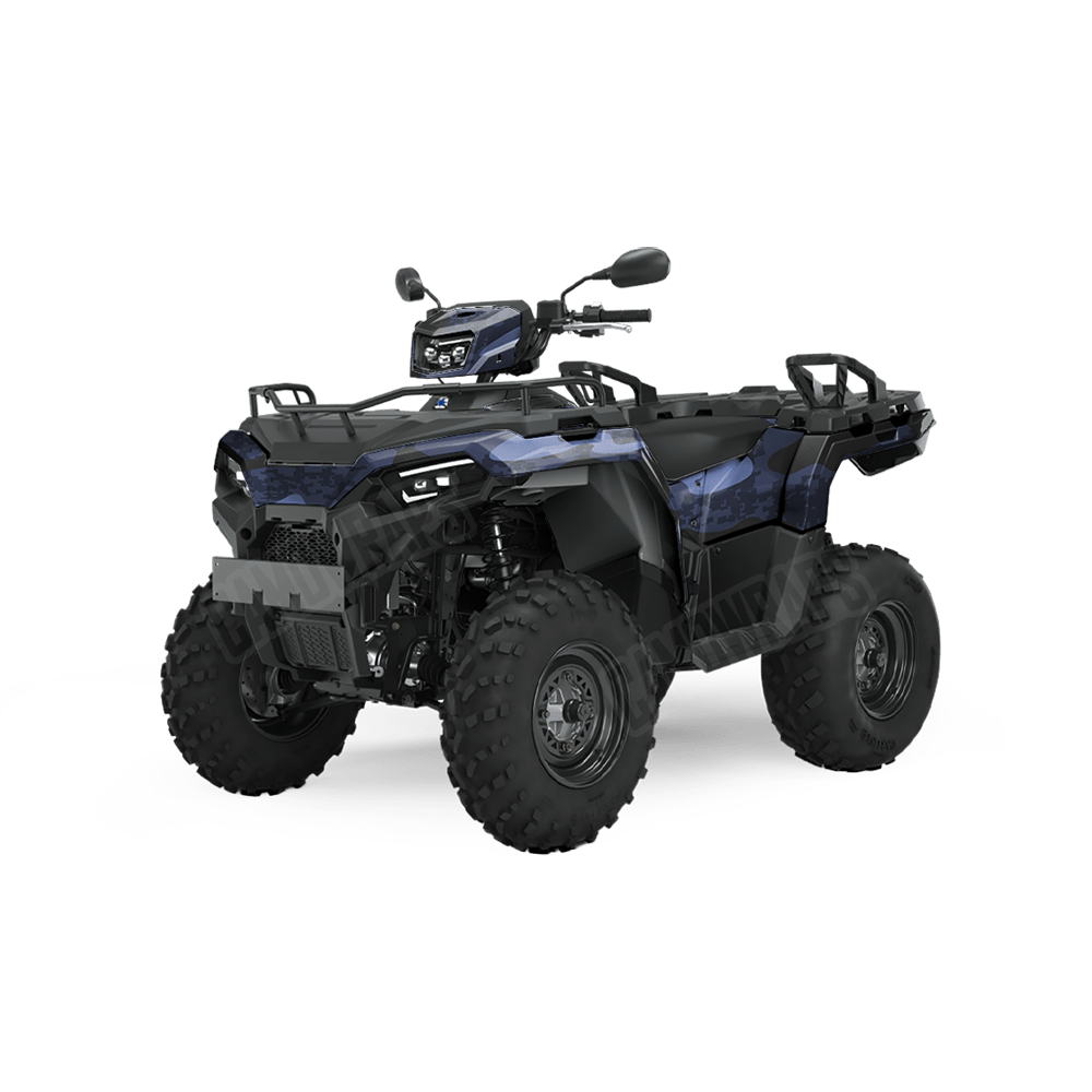 Compound Blue Midnight Camo ATV Vinyl Wrap