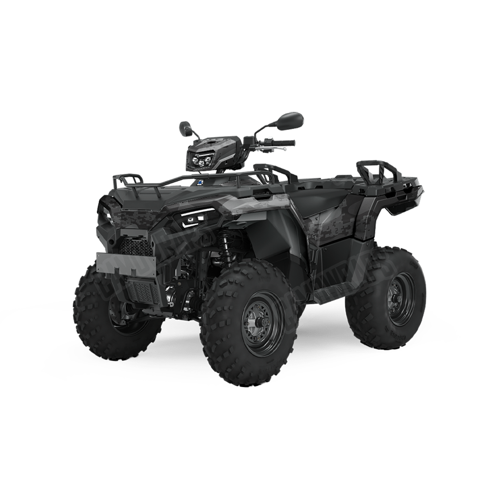 Compound Elite Black Camo ATV Vinyl Wrap