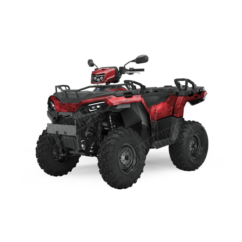 Compound Elite Red Camo ATV Vinyl Wrap