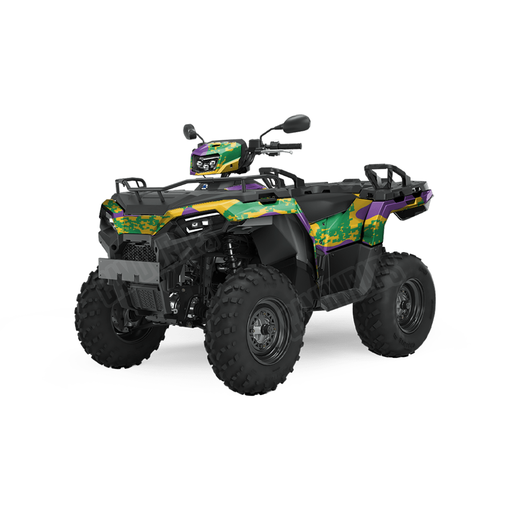 Compound Mardi Gras Camo ATV Vinyl Wrap