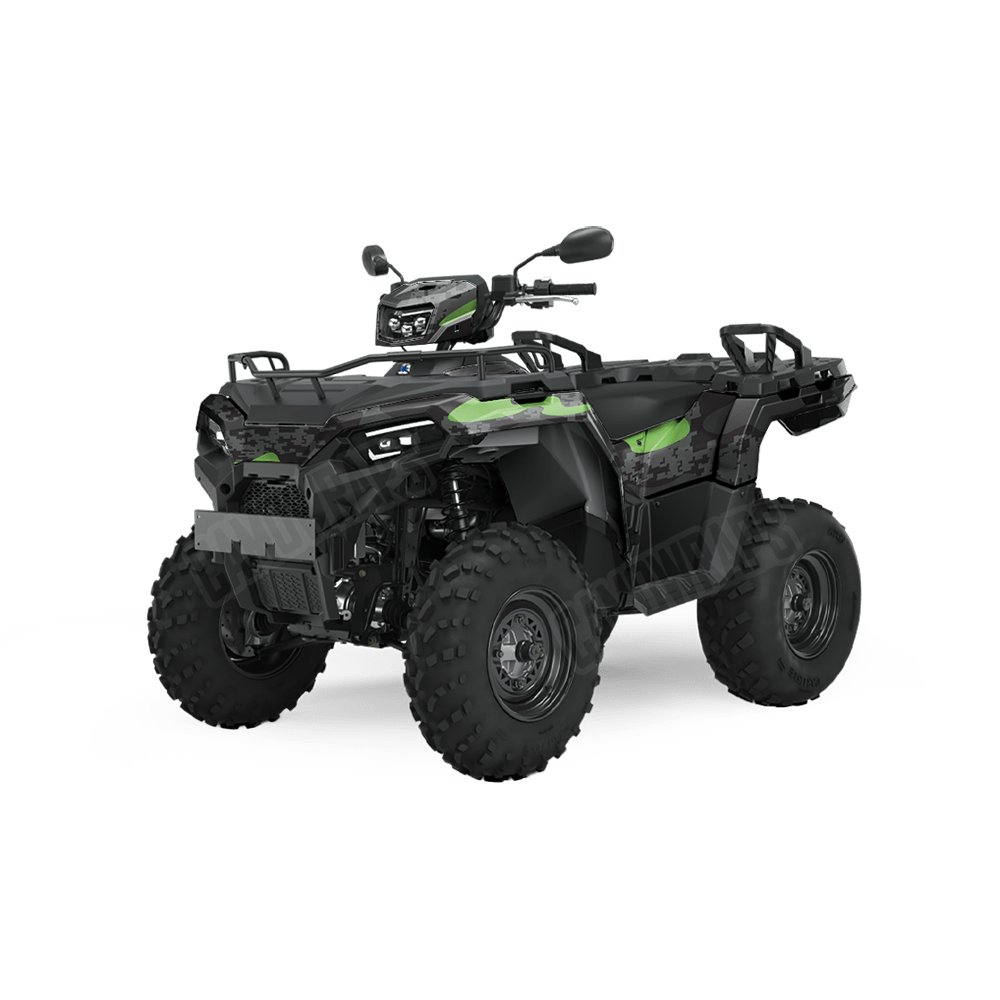 Compound Metro Green Camo ATV Vinyl Wrap