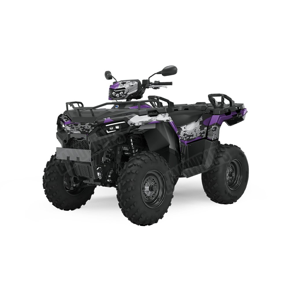 Compound Purple Tiger Camo ATV Vinyl Wrap