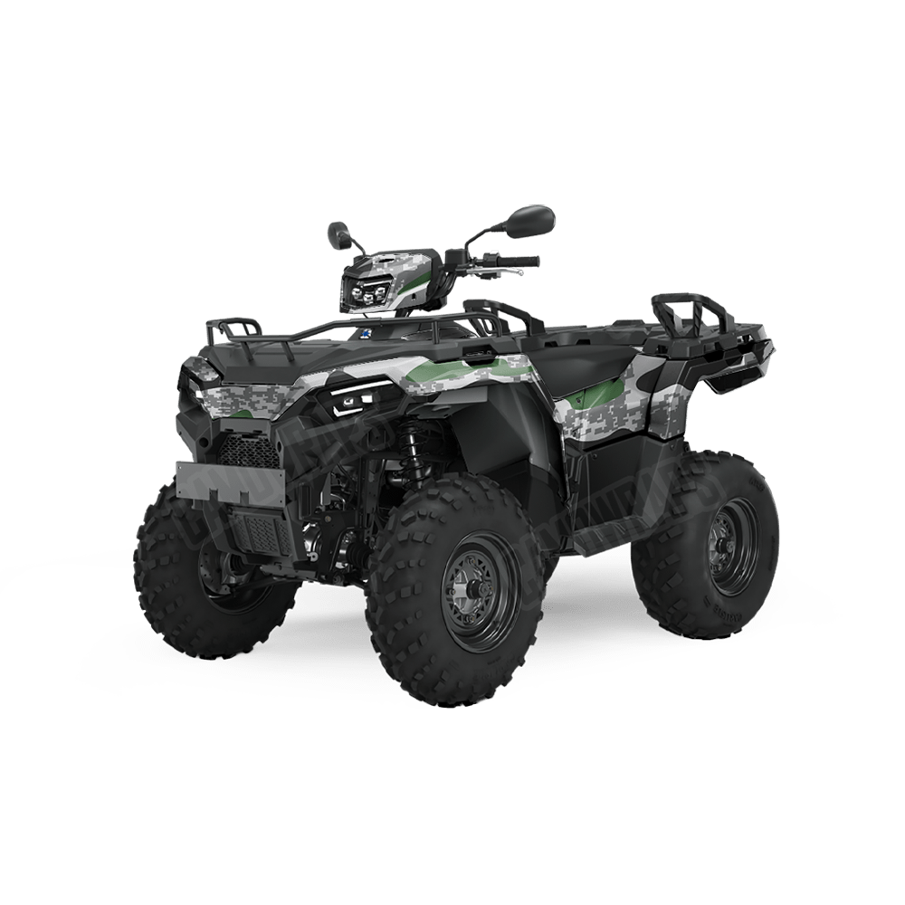 Compound Urban Green Camo ATV Vinyl Wrap