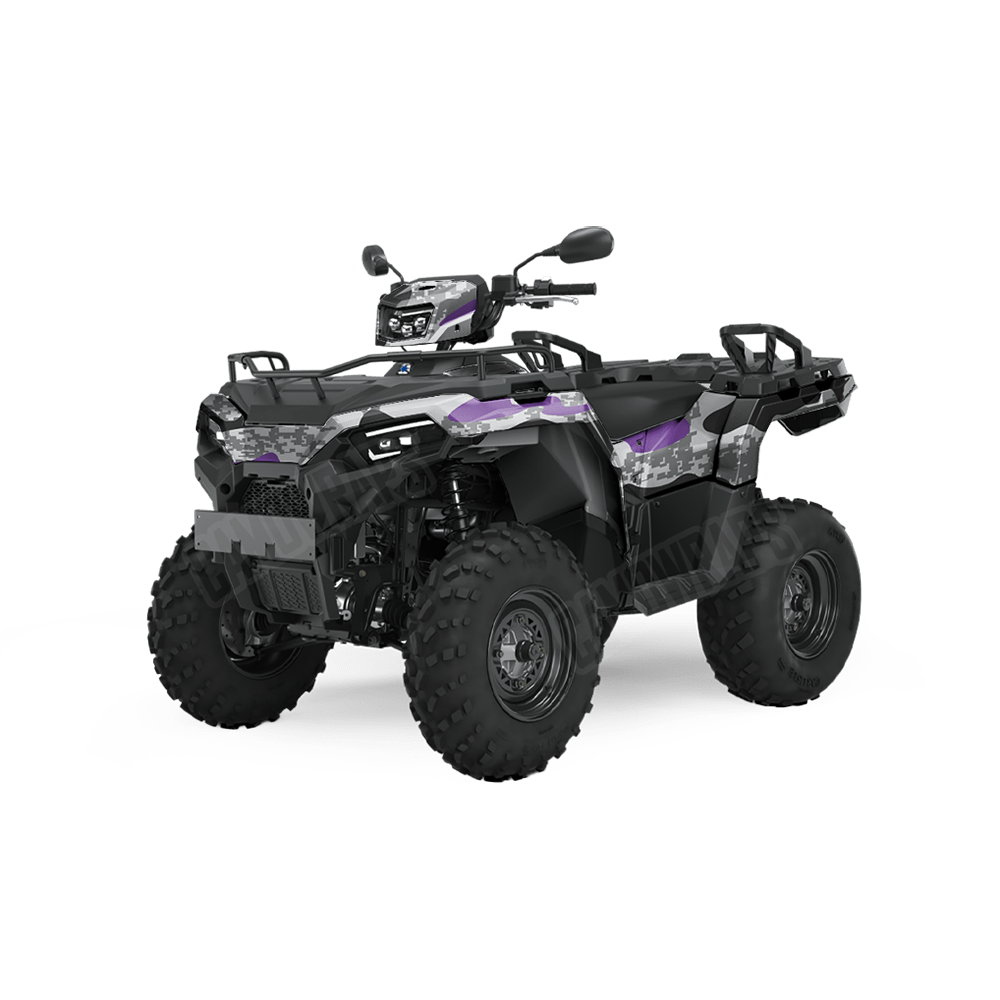 Compound Urban Purple Camo ATV Vinyl Wrap