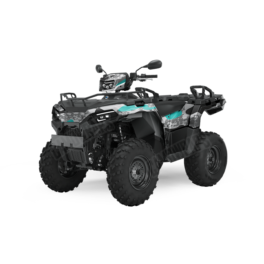 Compound Urban Tiffany Blue Camo ATV Vinyl Wrap