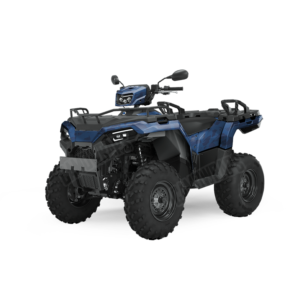 Crystal Elite Blue Camo ATV Vinyl Wrap