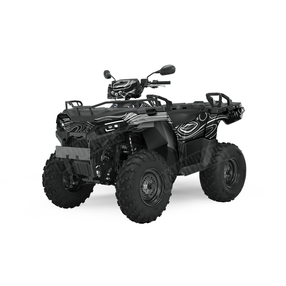 Damascus Black Camo ATV Vinyl Wrap