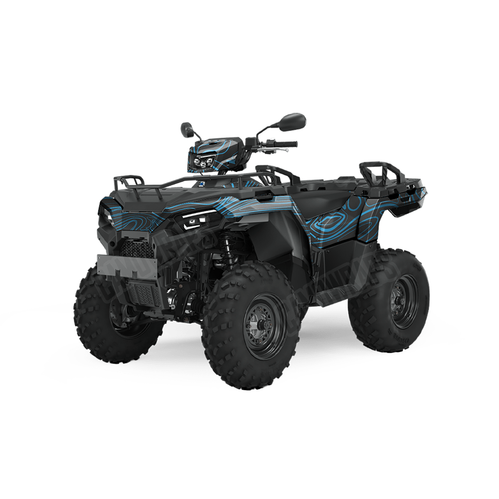 Damascus Blue Camo ATV Vinyl Wrap