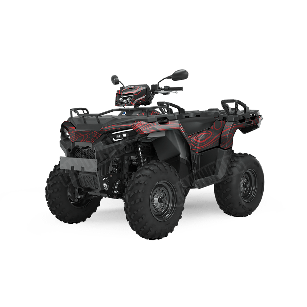 Damascus Red Camo ATV Vinyl Wrap