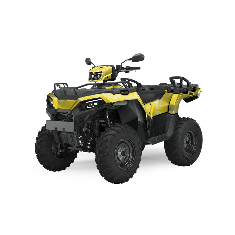 Erratic Elite Yellow Camo ATV Vinyl Wrap