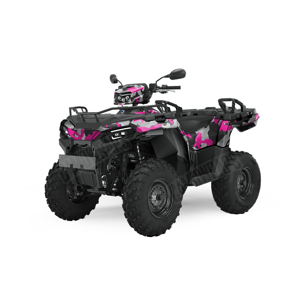 Erratic Magenta Tiger Camo ATV Vinyl Wrap