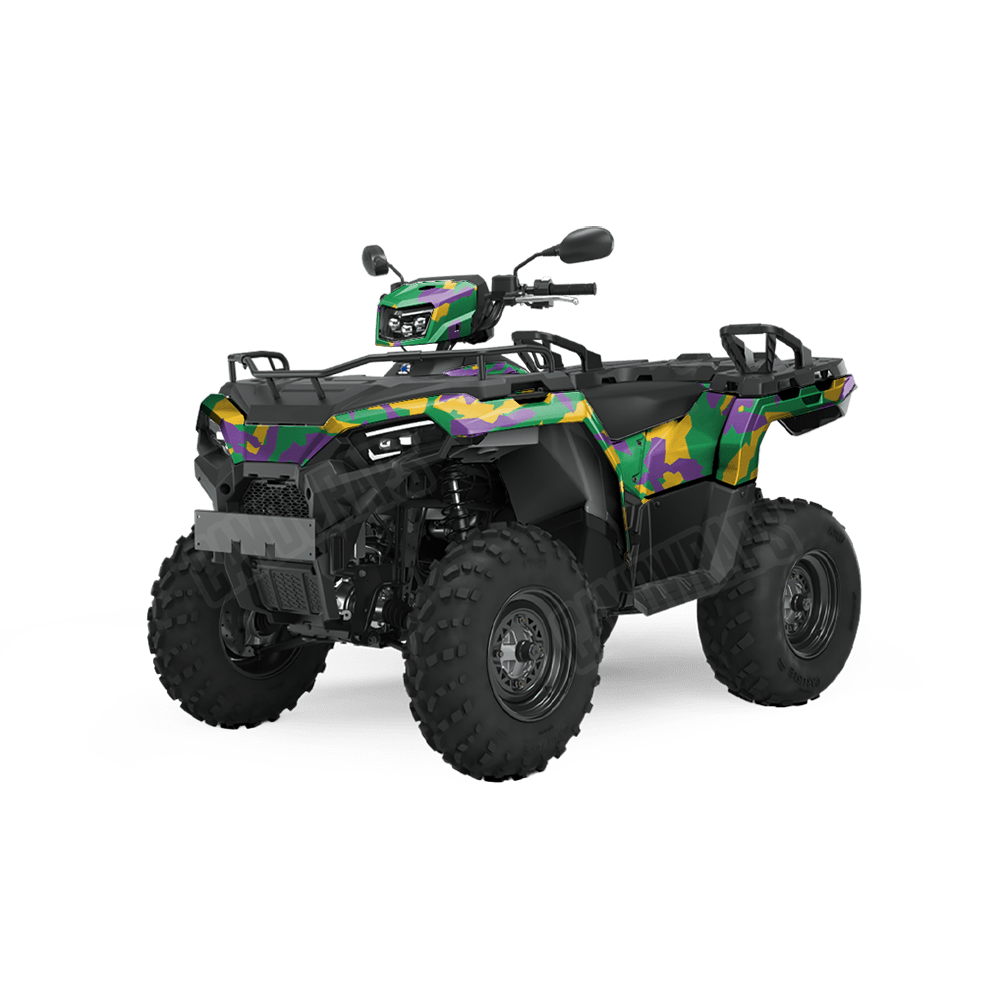 Erratic Mardi Gras Camo ATV Vinyl Wrap