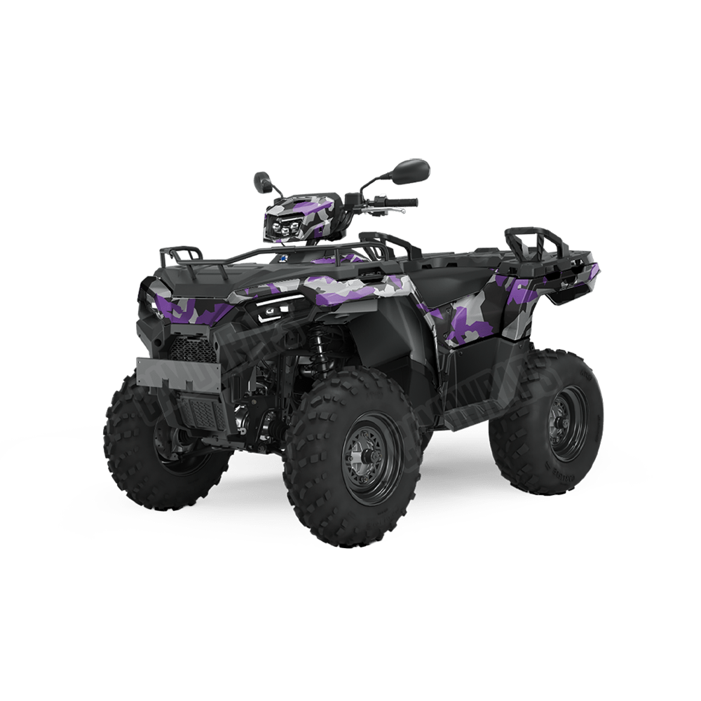 Erratic Purple Tiger Camo ATV Vinyl Wrap