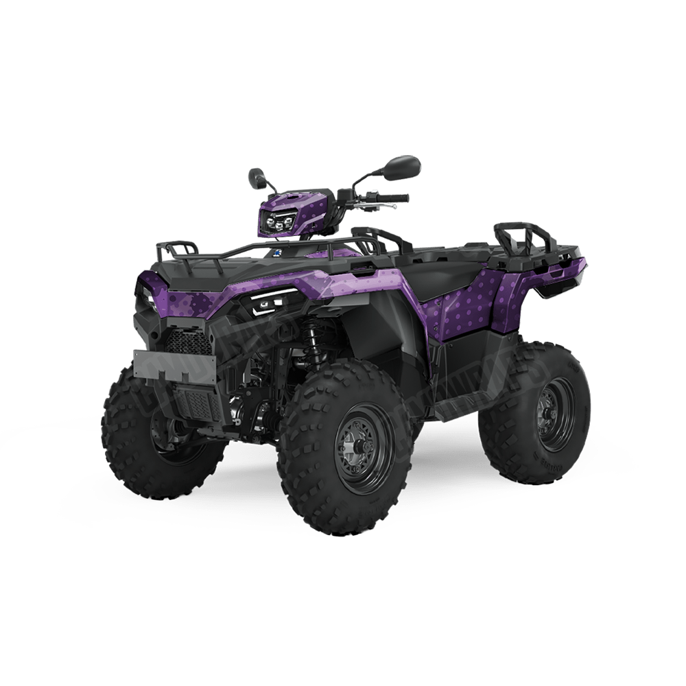 Halftone Splatter Elite Purple Camo ATV Vinyl Wrap