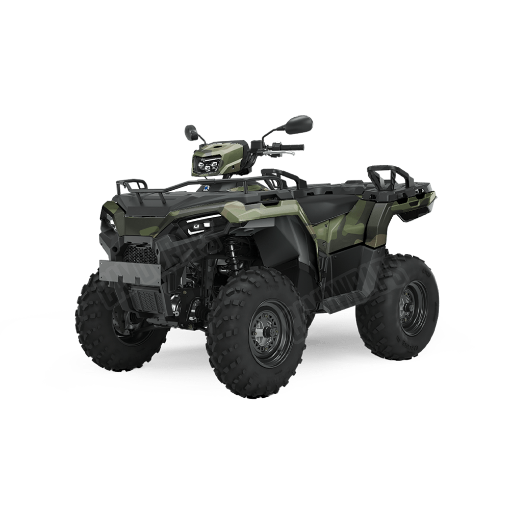 Jumbo Classic Army Green Camo ATV Vinyl Wrap