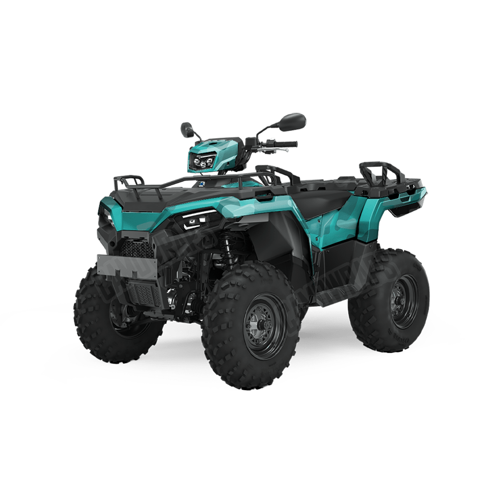 Jumbo Classic Elite Tiffany Blue Camo ATV Vinyl Wrap