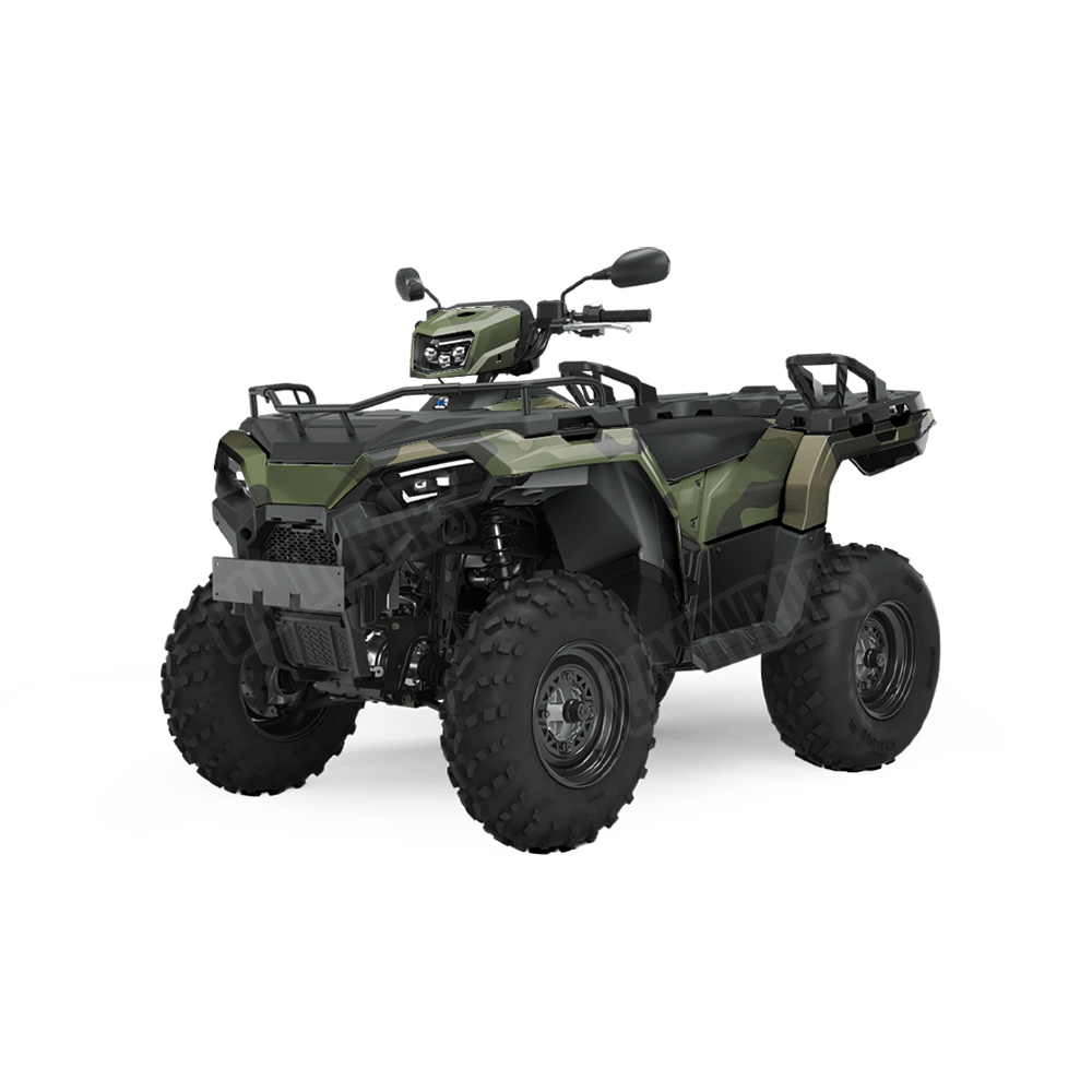 Jumbo Cumulus Army Green Camo ATV Vinyl Wrap