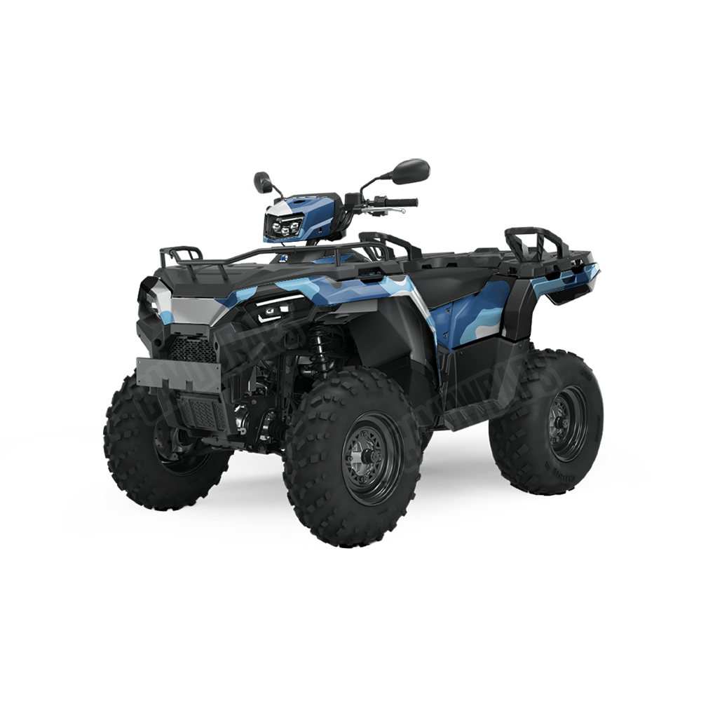 Jumbo Cumulus Baby Blue Camo ATV Vinyl Wrap