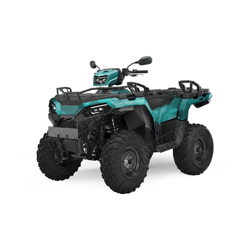 Jumbo Cumulus Elite Tiffany Blue Camo ATV Vinyl Wrap
